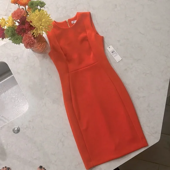 NWT Calvin Klein Women's Scuba Sheath Dress - Picture 2 of 7